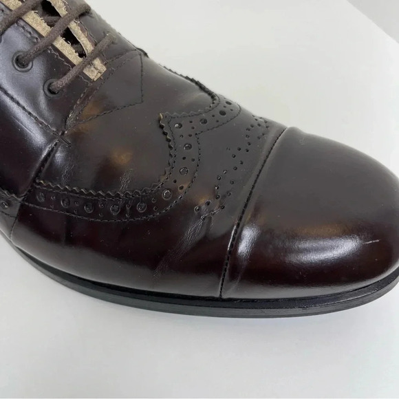 PRADA Mens Leather Oxford Brogue Shoes main image 7
